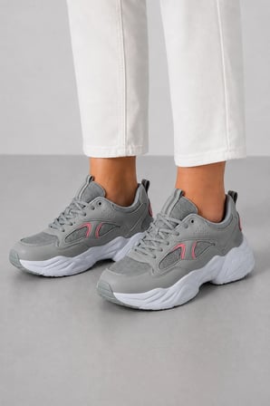 Cooper Kadın Günlük Hafif ve Rahat Spor Ayakkabı – Yumuşak Taban Sneaker - Gri