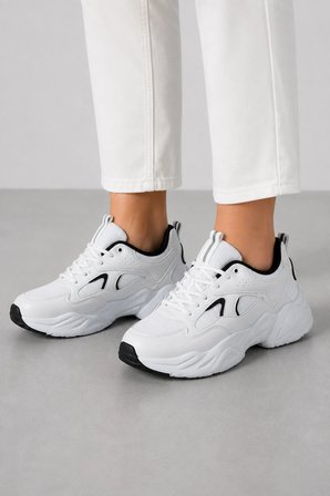 Cooper Kadın Günlük Hafif ve Rahat Spor Ayakkabı – Yumuşak Taban Sneaker - Beyaz