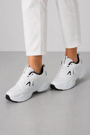 Cooper Kadın Günlük Hafif ve Rahat Spor Ayakkabı – Yumuşak Taban Sneaker - Beyaz