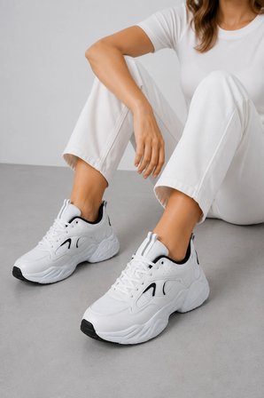 Cooper Kadın Günlük Hafif ve Rahat Spor Ayakkabı – Yumuşak Taban Sneaker - Beyaz