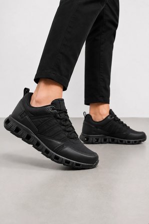 Zenith Erkek Siyah Günlük Spor Ayakkabı Sneaker – Hafif, Rahat ve Esnek Taban - Siyah