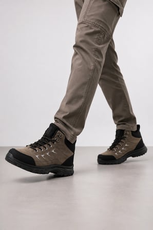 Biom Kışlık Unisex Yarım Bot İçi Yünlü Su Geçirmez Yarım Bot Siyah-Vizon
