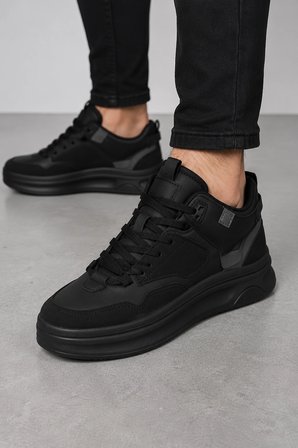 Kobe Unisex Bilekli Sneaker - Esnek Tabanlı Günlük Spor Ayakkabı - Siyah