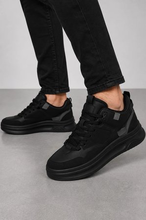 Kobe Unisex Bilekli Sneaker - Esnek Tabanlı Günlük Spor Ayakkabı - Siyah
