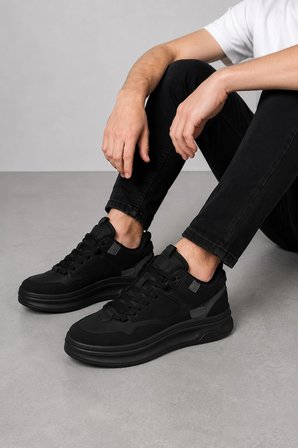 Kobe Unisex Bilekli Sneaker - Esnek Tabanlı Günlük Spor Ayakkabı - Siyah