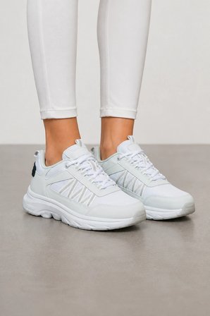 Otis Kadın Şerit Detaylı Spor Ayakkabı Hafif ve Rahat Günlük Sneaker - Beyaz