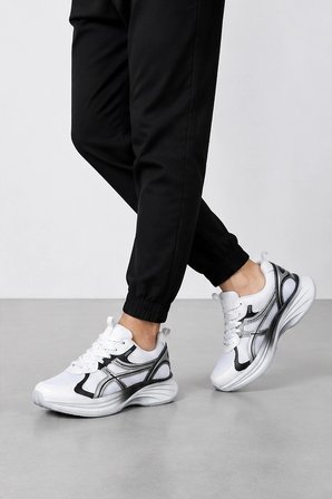 Titan Erkek Günlük Spor Ayakkabı – Rahat Tabanlı Hafif Sneaker Beyaz-Gümüş