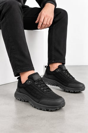Mare Unisex Outdoor İçi Yünlü Kauçuk Taban Ayakkabı - Siyah