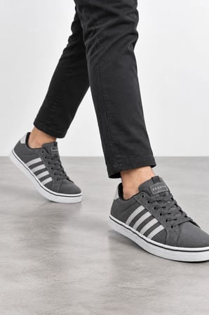 Torto Erkek Bağcıklı Casual Günlük Ayakkabı - Füme
