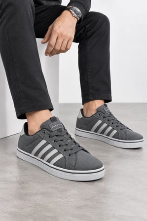 Torto Erkek Bağcıklı Casual Günlük Ayakkabı - Füme