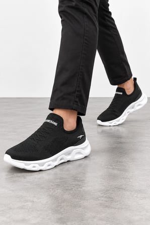 Bonita Erkek Bağcıksız Triko Günlük Sneaker Ayakkabı - Siyah
