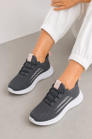 Kai Unisex Günlük Spor Ayakkabı – Hafif ve Esnek Tabanlı Sneaker - Füme