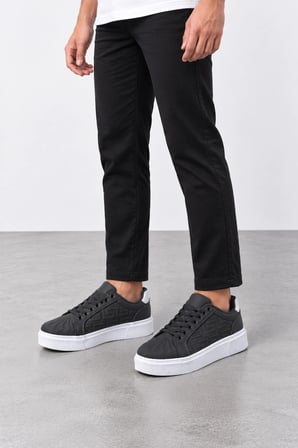 Astrum Erkek Bağcıklı Günlük Sneaker Spor Ayakkabı - Füme