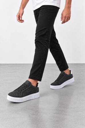 Astrum Erkek Bağcıklı Günlük Sneaker Spor Ayakkabı - Füme