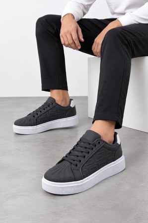 Astrum Erkek Bağcıklı Günlük Sneaker Spor Ayakkabı - Füme