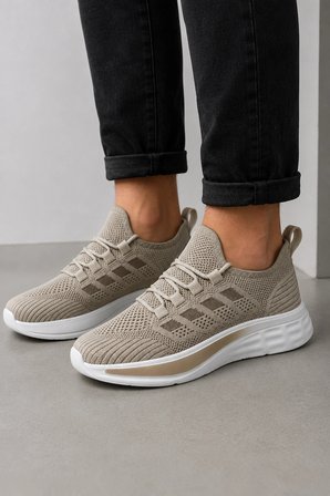 Lokima Erkek Günlük Spor Ayakkabı – Hafif Esnek Tabanlı Rahat Sneaker - Bej