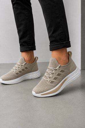 Lokima Erkek Günlük Spor Ayakkabı – Hafif Esnek Tabanlı Rahat Sneaker - Bej