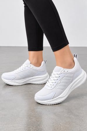 Void Kadın Bağcıklı Günlük Sneaker Spor Ayakkabı - Beyaz