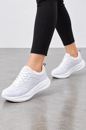 Void Kadın Bağcıklı Günlük Sneaker Spor Ayakkabı - Beyaz