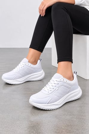 Void Kadın Bağcıklı Günlük Sneaker Spor Ayakkabı - Beyaz