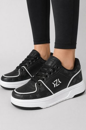 Prometheus Kadın Günlük Rahat Bağcıklı Sneaker Spor Ayakkabı - Siyah