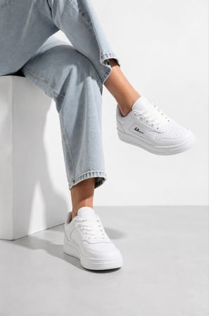 Mavro Kadın Deri Spor Ayakkabı – Şık ve Rahat Günlük Sneaker - Beyaz