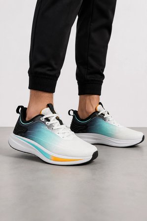 Zephyr Erkek Günlük Spor Ayakkabı – Hafif ve Konforlu Yürüyüş Sneaker - Su Yeşili-Beyaz