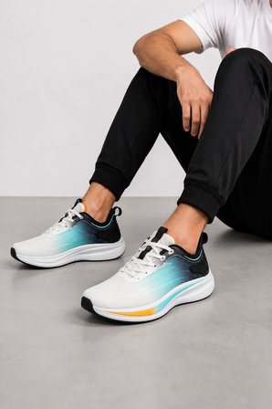 Zephyr Erkek Günlük Spor Ayakkabı – Hafif ve Konforlu Yürüyüş Sneaker - Su Yeşili-Beyaz