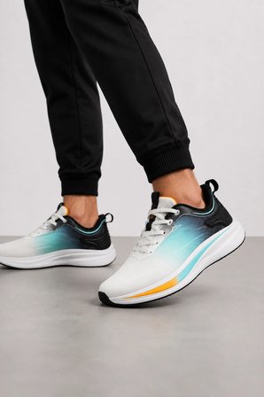 Zephyr Erkek Günlük Spor Ayakkabı – Hafif ve Konforlu Yürüyüş Sneaker - Su Yeşili-Beyaz