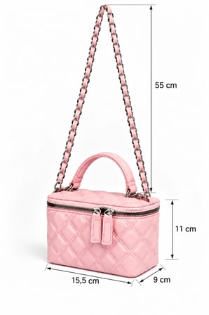 Carnation Kadın Kapitone Zincir Askılı Omuz Çantası - Pembe