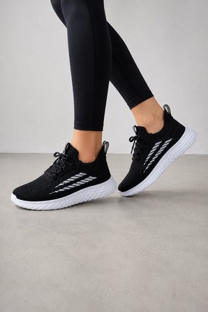 Kai Unisex Günlük Spor Ayakkabı – Hafif ve Esnek Tabanlı Sneaker - Siyah