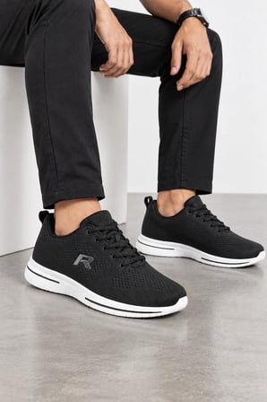 Rene Erkek Bağcıklı Günlük Sneaker Ayakkabı - Siyah