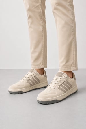Porto Erkek Casual Spor Ayakkabı Rahat Tabanlı Günlük Kullanım Sneaker - Bej