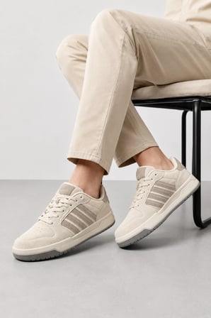 Porto Erkek Casual Spor Ayakkabı Rahat Tabanlı Günlük Kullanım Sneaker - Bej