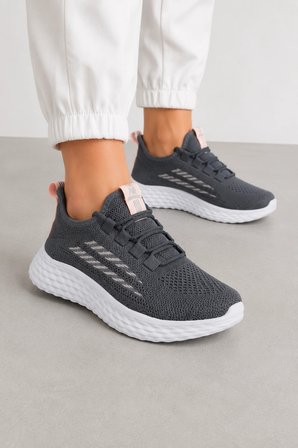 Kai Unisex Günlük Spor Ayakkabı – Hafif ve Esnek Tabanlı Sneaker - Füme