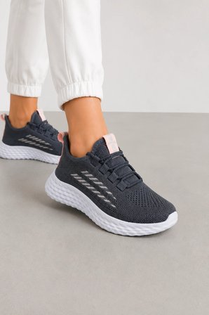 Kai Unisex Günlük Spor Ayakkabı – Hafif ve Esnek Tabanlı Sneaker - Füme