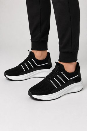 Ziggy Erkek Spor Ayakkabı – Hafif ve Rahat Günlük Yürüyüş Sneaker - Siyah