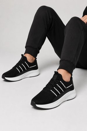 Ziggy Erkek Spor Ayakkabı – Hafif ve Rahat Günlük Yürüyüş Sneaker - Siyah