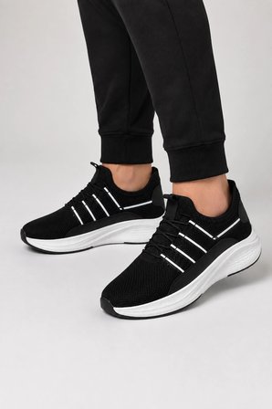 Ziggy Erkek Spor Ayakkabı – Hafif ve Rahat Günlük Yürüyüş Sneaker - Siyah