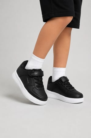 Monaco Hafif Ve Konforlu Unisex Casual Çocuk Spor Ayakkabı Siyah-Beyaz