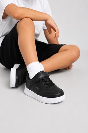Monaco Hafif Ve Konforlu Unisex Casual Çocuk Spor Ayakkabı Siyah-Beyaz
