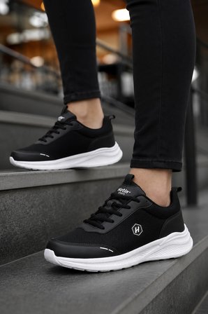 Nova Air Erkek Günlük Yürüyüş ve Spor Ayakkabı Hafif Sneaker - Siyah-Beyaz