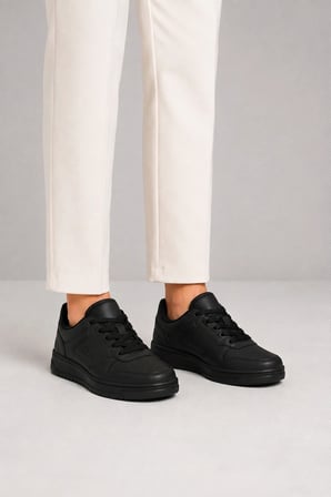 Mavro Kadın Deri Spor Ayakkabı – Şık ve Rahat Günlük Sneaker - Siyah