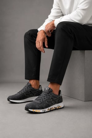 Flash Erkek Hafif Günlük Spor Ayakkabı Konfor Tabanlı Nefes Alabilen Rahat Sneaker - Füme