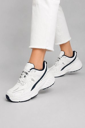 Mirage Kadın Günlük Rahat Bağcıklı Suni Deri Sneaker Spor Ayakkabı - Beyaz