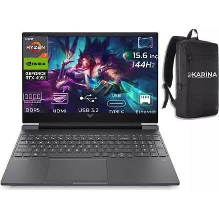 HP Victus Gaming Amd Ryzen™ 7 8845HS B9KM3EA-23 64GB 2tb RTX4050 6gb W11PRO 15.6" Full Hd Gaming Laptop