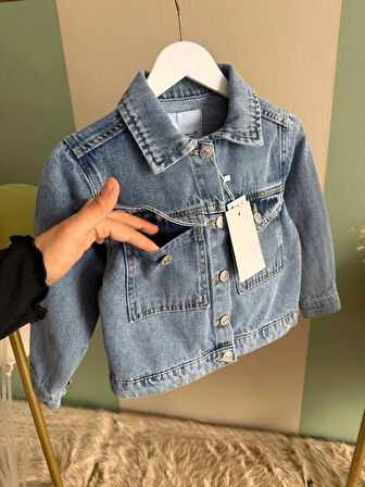 UNİSEX MODEL KIZ ÇOCUK - ERKEK ÇOCUK KOT CEKET 