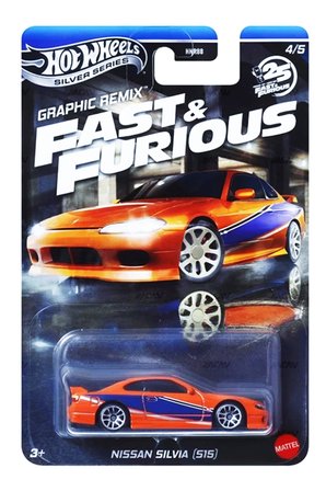 Hot Wheels Fast & Furious ( 25th Anniversary ) Graphic Remix - Nissan Silvia (S15)