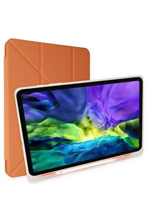 Galaxy Tab S6 P617 Kılıf Tri Folding Kalem Bölmeli Standlı Kılıf