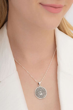 Çift Taraflı Nazar Duası Ve Kıtmir Gümüş Kolye Zincir